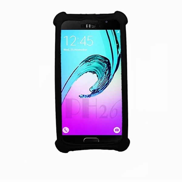 Logicom M Bot 52 Sølv læder-stil bagcover med anti-shock gel silikone konturer fra PH26®