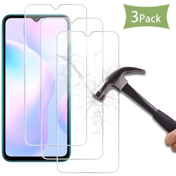 3 kpl karkaistua lasia Xiaomi Redmi 9A:lle, Hard Transparent [9H Hardness] [Bubble-Free] Näytönsuoja Xiaomi Redmi 9A:lle