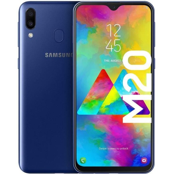 Fodral till Samsung Galaxy M20 Extra Slim i ekologiskt kvalitetsläder - SVART Svart