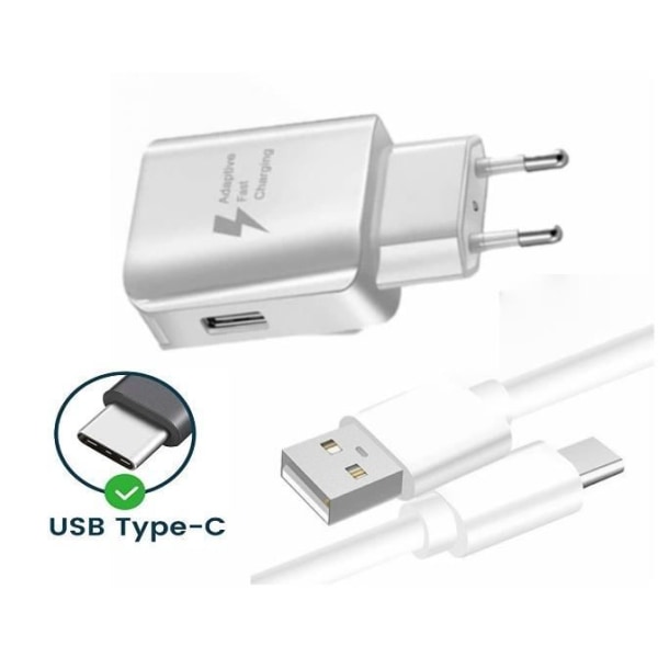 Pakke oplader + kabel til Motorola Moto G20 hurtigoplader Ultra-kraftig og hurtig NY GENERATION 3A med USB-Type C-KABEL