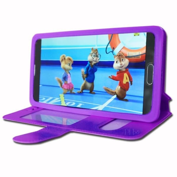 POLAROID PHANTOM 5 V2 super PACK premium Etui Folio violet med vinduer PU + mini stylus til touch skærm + hærdet glas Hårdhed 9H, Ul... Lila