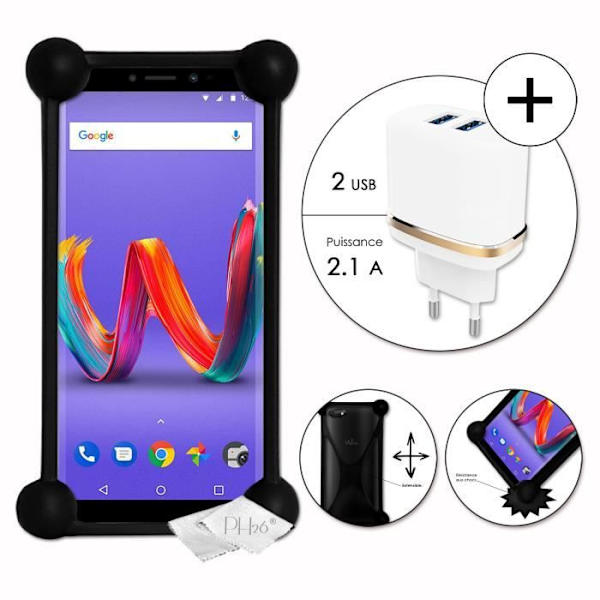 Coque bumper - Wiko - Harry 2 - Stöttålig - Silikon - Ultra hållbar Svart