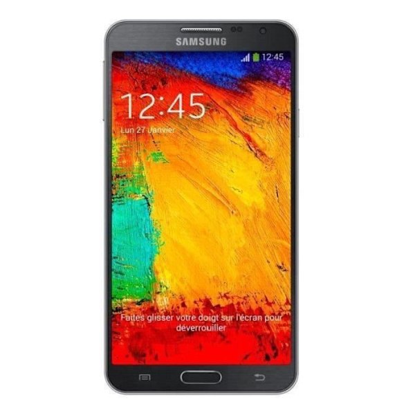 Housse Folio - PH26® - Samsung Galaxy Note 3 Lite N7505 - Syntetiskt läder - Svart - Magnetisk Svart