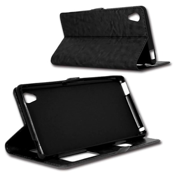 Svart Folio Cover Case för HTC 630 By Ph26®
