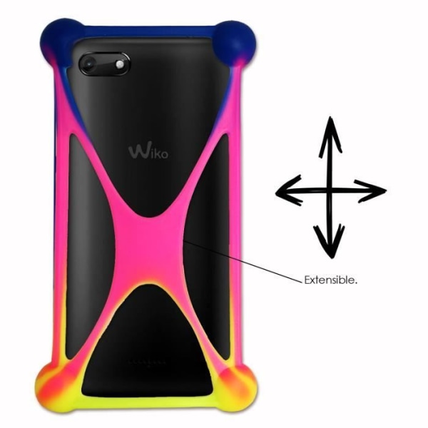 Coque bumper - Wiko - Harry 2 - Antichok - Multifarvet - Blødt silicone Flerfärgad