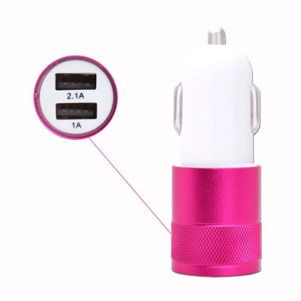 Rosa USB cigarettändare laddare Dubbla portar Ultrasnabb USB X2 billaddare 12-24V för Ulefone Armor X13