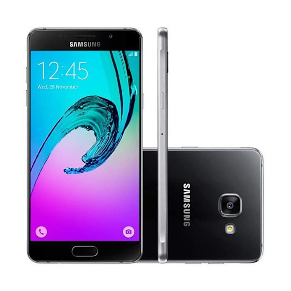 Cover til Samsung Galaxy A7 2016 - PH26® - Ekstra Slim - Øko Læder - Magnetlukning - Blå