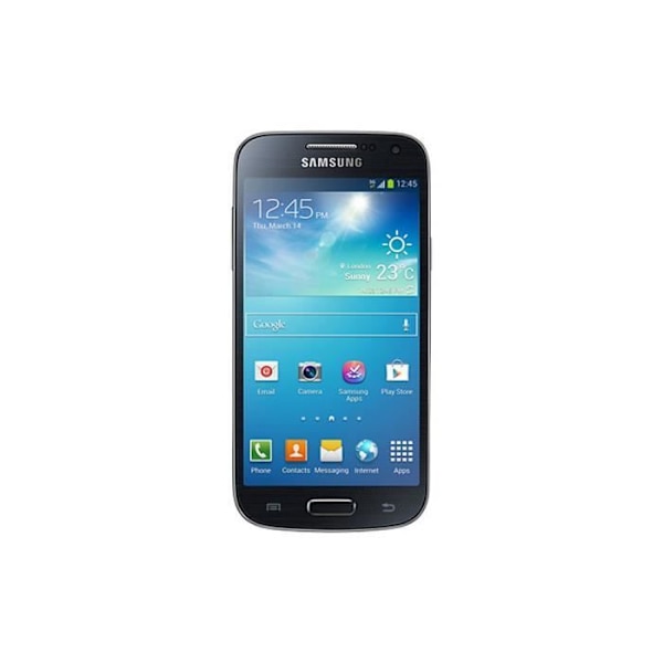 Telefonfodral - PH26® - Samsung Galaxy S4 MINI I9190 - Syntetiskt läder - Svart - Fällfodral med fönster Svart