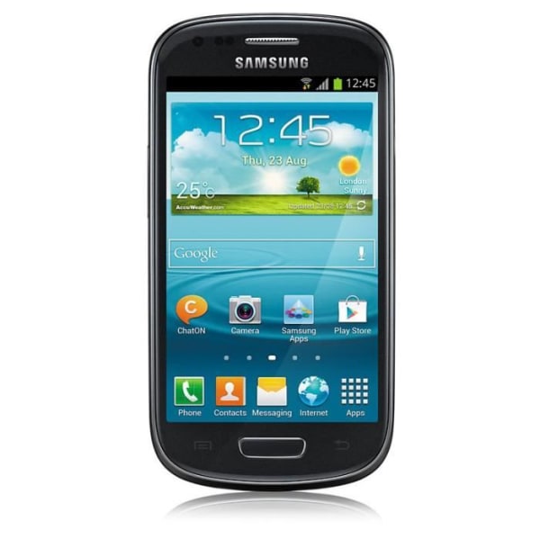 Housse Folio - PH26® - Samsung Galaxy S3 MINI I8190 - Syntetiskt läder - Svart - Magnetisk Svart