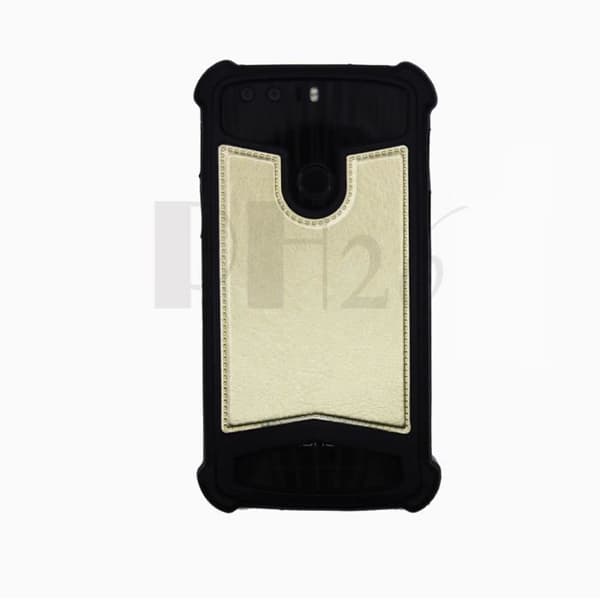 Baksidan - PH26® - Samsung Galaxy Note 4 - Silikongel - Lädereffekt - Stötsäker Guld guld