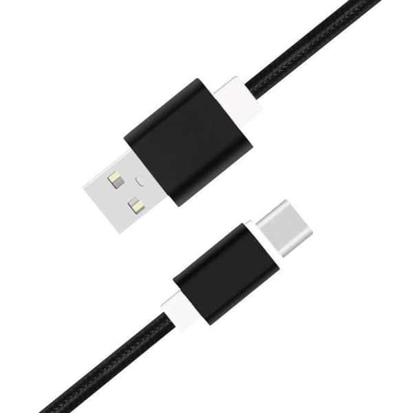 Typ C-kabel - PH26 - Nokia G42 - Flätad nylon - Laddning - Synchronisering SVART