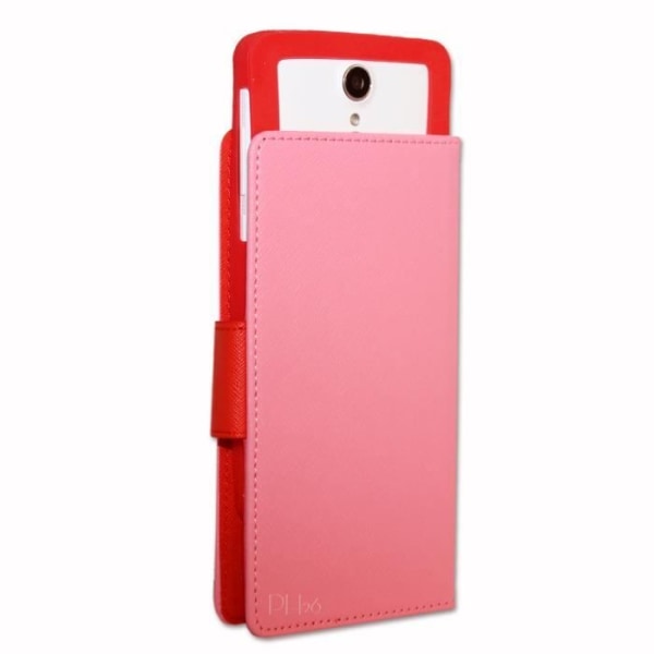 Acer Liquid Z200 Pink og rødt tekstureret læder foliocover med kortholder fra PH26®