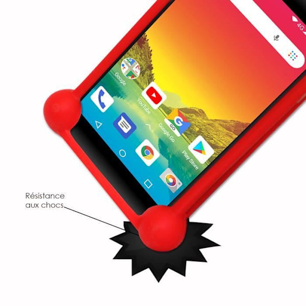 Bumper case - Logicom - Le Hola - Röd - Stötsäker - Silikon - Ultrabeständig Röd