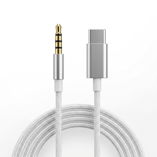 PH26 Kabel 1M kompatibel med Google Pixel 10 Pro ljud aux Jack 3.5mm till USB C