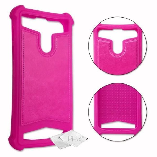 Bagcover til Vivo S1 Pro SD675 læderstil silikone gel contours anti-shock cover [tillader trådløs opladning] - Pink