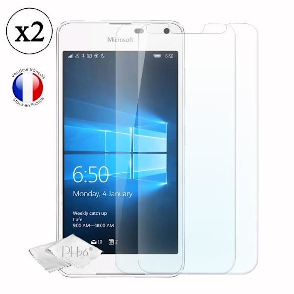 Skyddsplast - PH26 - Microsoft Lumia 650 - Härdat glas - Ultra tunt - Repbeständig