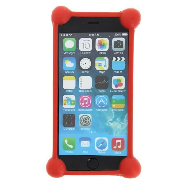 Alcatel A3 stötdämpande röd silikonbumper av hög kvalitet by PH26®