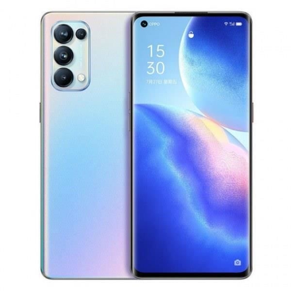 Pack med 2 skärmskydd av härdat glas för Oppo Reno5 4G, ultrastarkt (maximal hårdhet) Vit