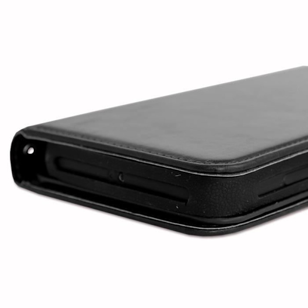 Etui folio - SVART - Oppo K5 - Ekologiskt läder - Magnetisk flap - Kortficka SVART