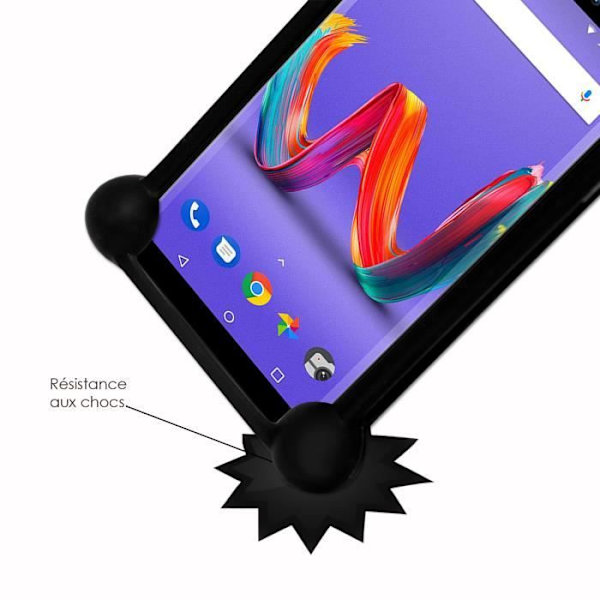 Coque Bumper - Wiko - Harry 2 - Stötbeständig - Silikon - Ultrarapid 2x USB 2,1 A Svart