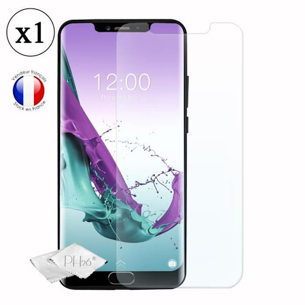 Kuori ja suojakalvo - Doogee - Y7 Plus - Silikoni geeli - Nahkafiilis - Iskunkestävä