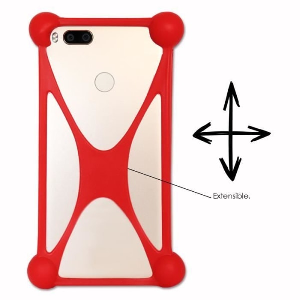 Super Pack för Xiaomi Redmi 9 Power Stötsäkert stötfångarfodral för + 1 MAXIMAL Hårdhet Skyddande härdat glas - RÖD Röd