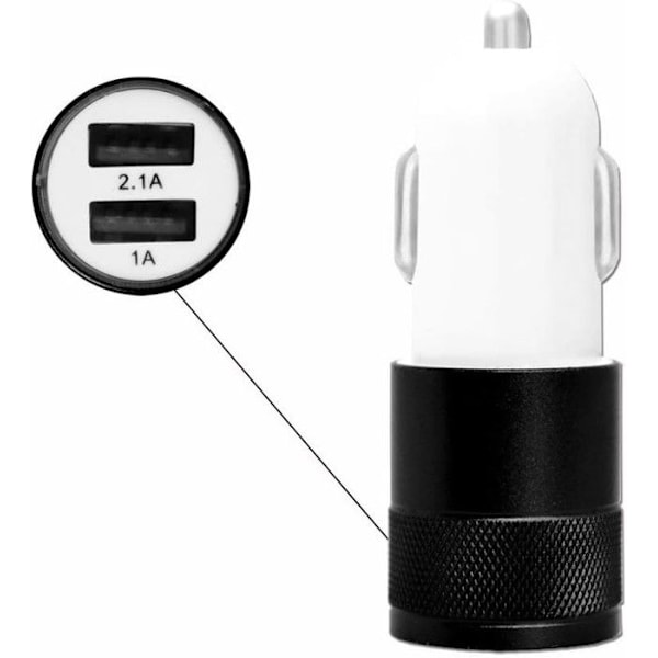 Tupakansytyttimen USB-laturi Blackview BV7300 -puhelimeen - Kaksiporttinen Ultra Fast USB X2 -autolaturi 12/24V - Vaaleanpunainen
