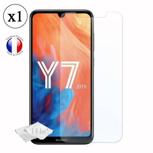 Kotelo ja suojakalvo - Huawei - Y7 2019 - Ruskea nahka - Silikoni geeli - Iskunkestävä