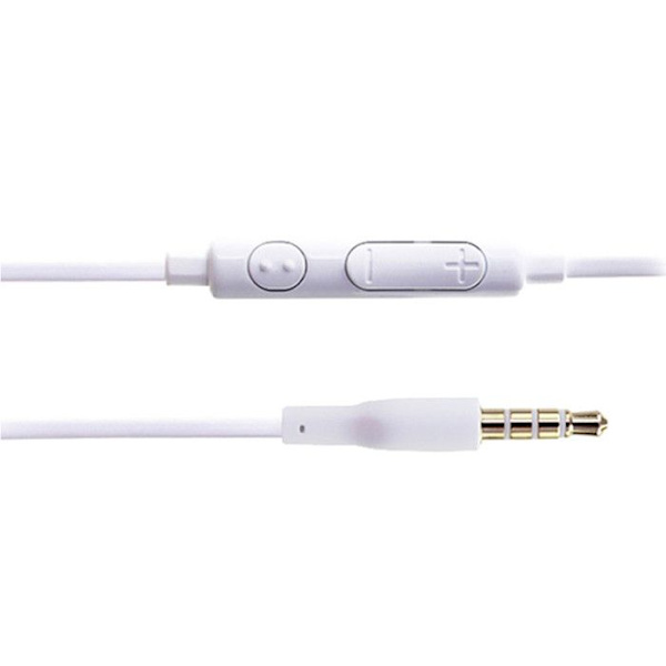 Hörlurar för Oppo A3x 5G CPH2681 Hög ljudkvalitet i ultrakomfortabel volymkontroll och mikrofon i silikon - VIT