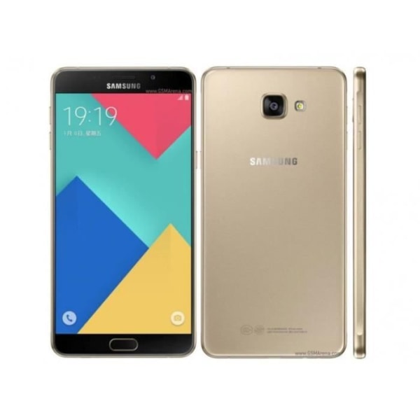 Samsung Galaxy A9 Musta folio-kotelo ikkunalla, nahkamaista materiaalia näkyvillä saumoilla by PH26®