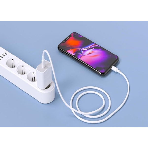 Laddare Pack + Kabel för ZTE Axon 60 Ultra Fast Charger Ultrakraftig och snabb NY GENERATION 3A med USB-Typ C-KABEL