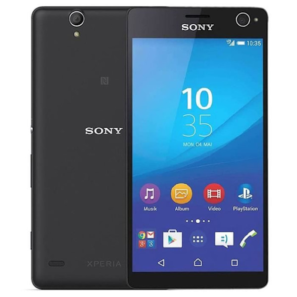 Fodral till Sony Xperia C4 Extra Slim X2 Windows i ekologiskt kvalitetsläder med magnetisk stängning - RÖD