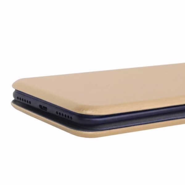 PH26® Folio kortholder etui i guldkornet øko-læder til Samsung Galaxy J7 Duo (2018)