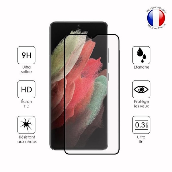 Paket med 3 HELA skyddsfilmer för Samsung Galaxy S21 Ultra i ultrabeständigt härdat glas (maximal hårdhet) Vit