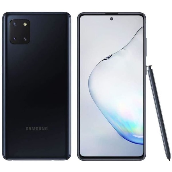 Fodral till Samsung Galaxy Note 10 Lite Extra Slim i ekologiskt kvalitetsläder - SVART Svart