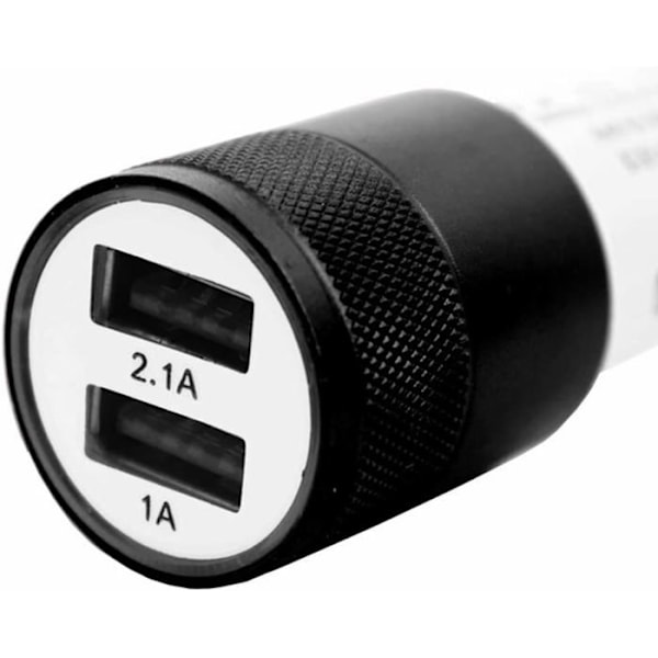 SVART USB Cigarettändare laddare Dubbla portar Ultrasnabb USB X2 billaddare 12/24V för Vivo V40 SE 4G