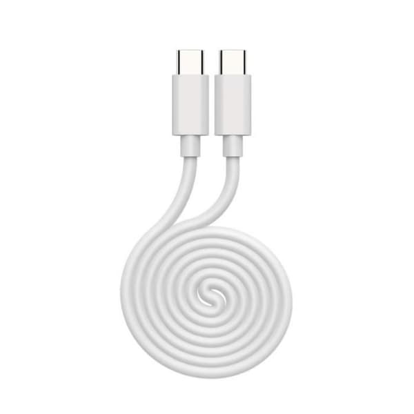 Laddningskabel - PH26 - USB C till USB C - 1 Meter - 3.1A PD - Kompatibel med Blackview Tab 6 Vit