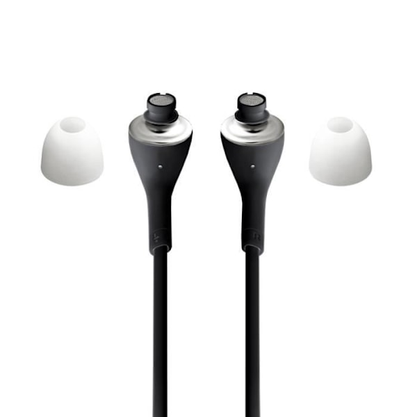 Sorte høretelefoner i højkvalitets audio, intra-aurikulære, ultra komfortable silikone, med volumenkontrol og mikrofon til Realme Narzo