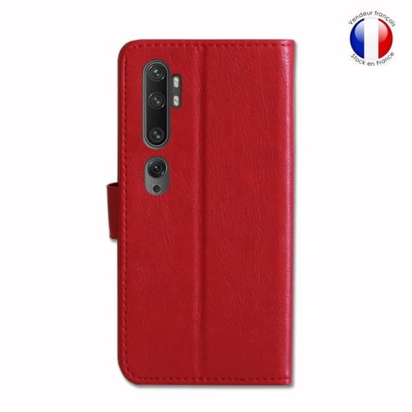 Plånboksfodral - Xiaomi - Redmi Note 10 - Röd läder - Videostöd - Magnetisk Röd