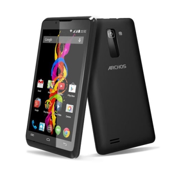 Housse Folio - PH26® - Archos 40 c Titanium - Syntetiskt läder - Svart - Magnetisk Svart