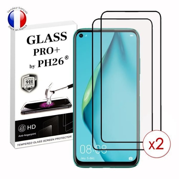 Paket med 2 HELA skyddsfilmer för Huawei P40 Lite i ultrabeständigt härdat glas (maximal hårdhet) Vit
