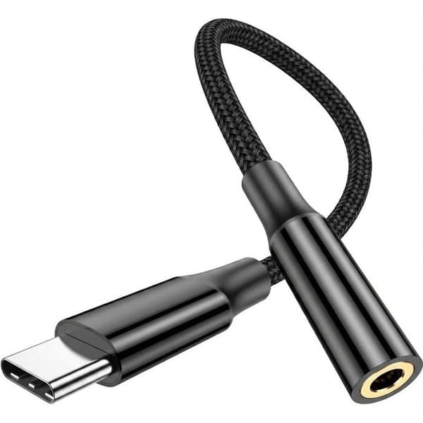 PH26® Ljudadapter Kompatibel med Google Pixel 5a 5G USB-C till 3,5 mm Jack, Typ-C till Jack-adapter