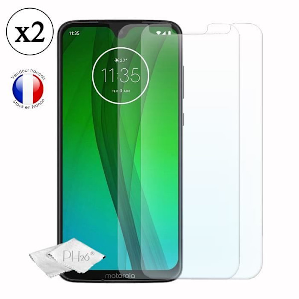 Coque Bumper - Motorola - Moto G7 Plus - Iskunkestävä - Erittäin kestävä - Karkaistut lasit Svart