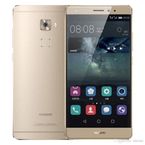 Suojakuori Huawei Mate 7 Extra Slim X2 Windows -puhelimelle laadukasta ekonahkaa, magneettisuljin ja näkyvät tikkaukset - SININEN