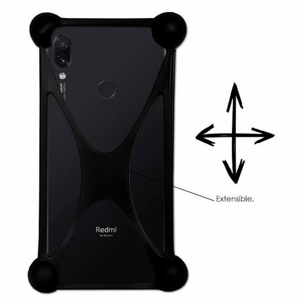 Coque puskurit - Xiaomi - Redmi Note 7 - Iskunkestävä - Silikoni - Ultra nopea 2x USB Svart