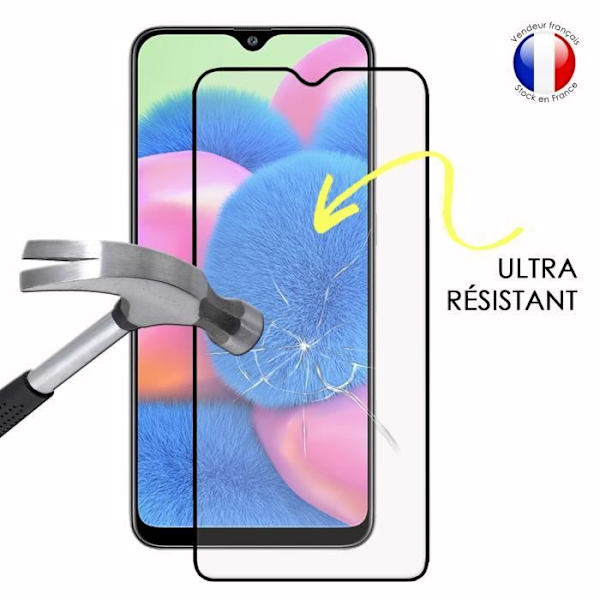 Paket med 2 HELA skyddsfilmer för Samsung Galaxy A30s i ultrabeständigt härdat glas (maximal hårdhet) Vit