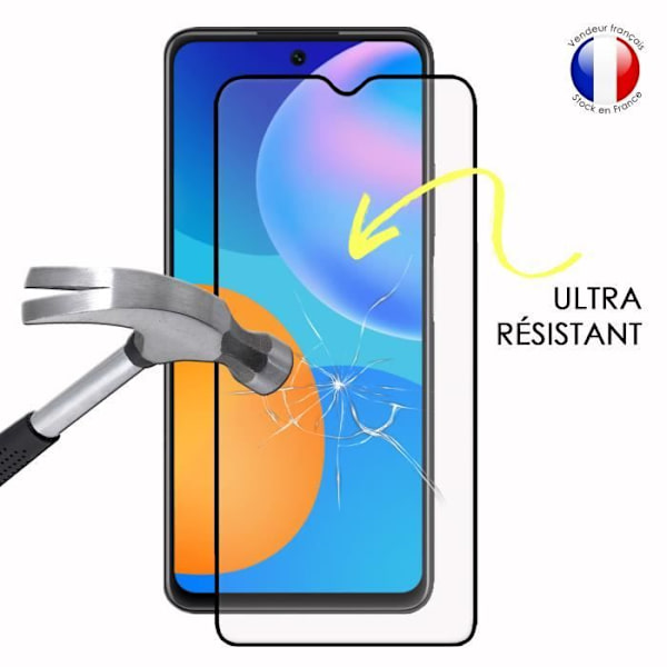 Pack 2 HELA skyddsfilmer för Huawei Psmart 2021 i ultrabeständigt härdat glas (Maximal hårdhet) Vit