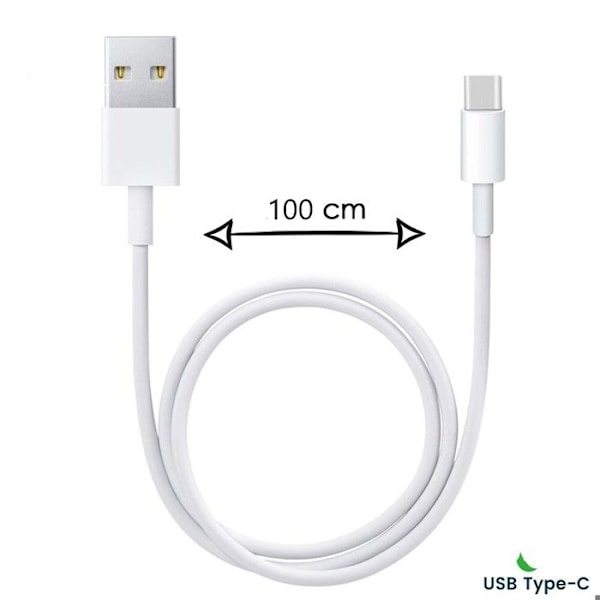 USB Type C-kabel - PH26 - Doogee S200 - Snabbladdning/Synkronisering - 1 Meter - Vit