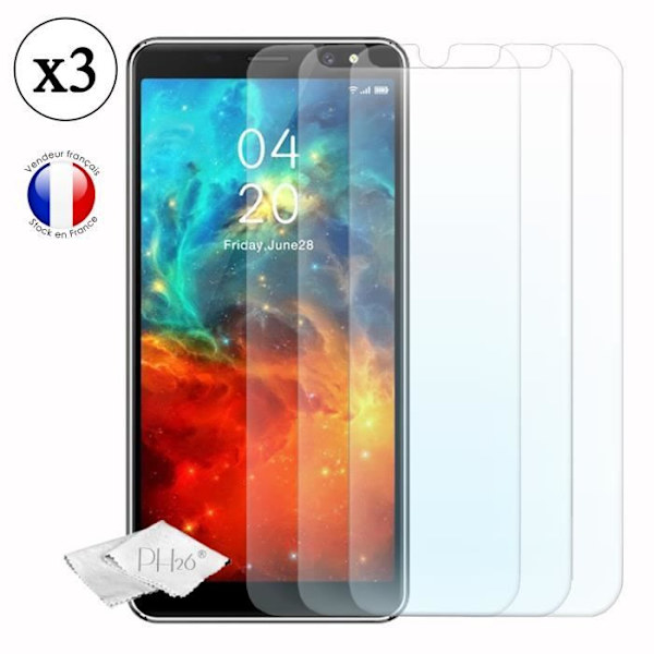 Super Pack Shockproof Multicolor Bumper Case til Gooweel S9 med 3 hærdede briller for MAKSIMAL hårdhedsbeskyttelse