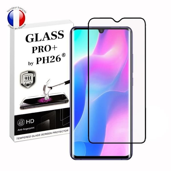 FULL skyddsfilm för Xiaomi MI Note 10 Lite i ultrabeständigt härdat glas (maximal hårdhet) Vit